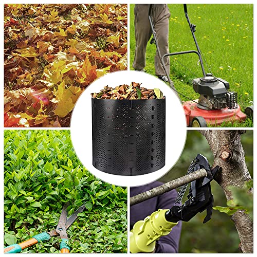 YUEWO 220 Gallon Compost Bin Outdoor Expandable Outdoor Composter for Leaves, Grass, Coffee Grounds, Kitchen Waste, Trees and Dead Shrubs