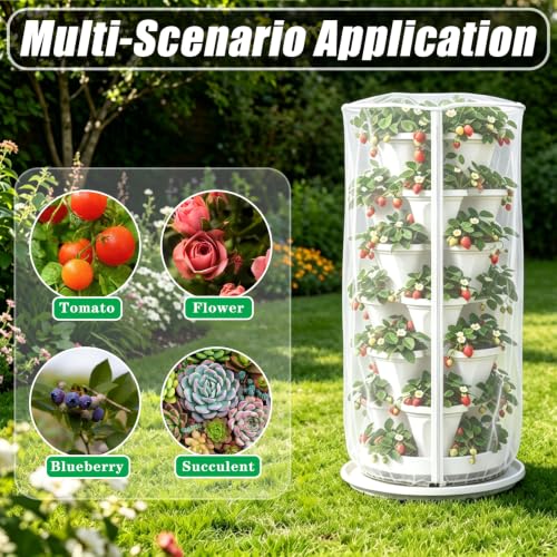 24"x59"Garden Netting with Zipper and Drawstring for Plant Cover Protection - size: 24"x59"
