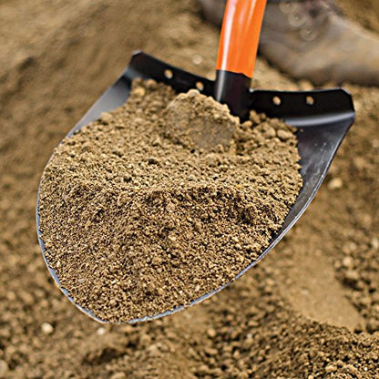 A.M. Leonard Round Point Shovel, 48 Inch Tubular Alloy Steel Handle
