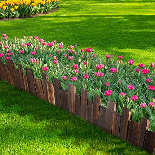 Bucherry 2 Pcs Wood Garden Edging Border No Digging Landscape Edging