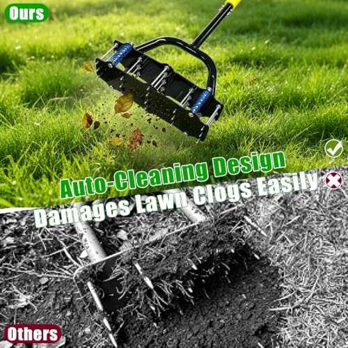 Manual Aerator Lawn Tool with 17 Spikes
