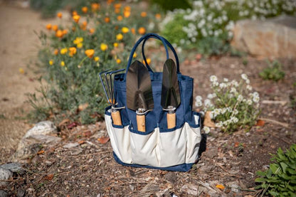 Picnic TIME Disney Mickey Mouse & Minnie Mouse Garden Bag with Tool Set, Garden Tool Organizer Bag, Gardening Tools Gifts for Women and Men, (Navy Blue with Beige Accents) - color: Disney Mickey Mouse & Minnie Mouse - Navy Blue with Beige Accents