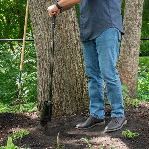 Bulb Planter Long Handle 39" Garden Tool - Walden Perfect Planter with Foot Bar for Tulips, Daffodils, Flowers - Heavy Duty Steel Bulb Transplanter Digger with Depth Markers, No Bending