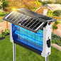 Solar Bug Zapper Outdoor, 4500V Mosquito Zapper with Dual Solar Panels - color: White