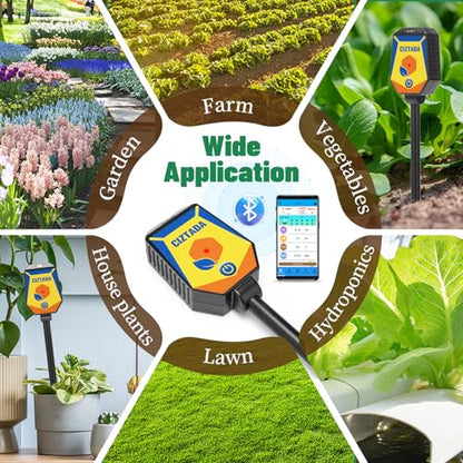 Smart Soil Moisture Meter 8 in 1 pH Salinity Fertility EC Meter