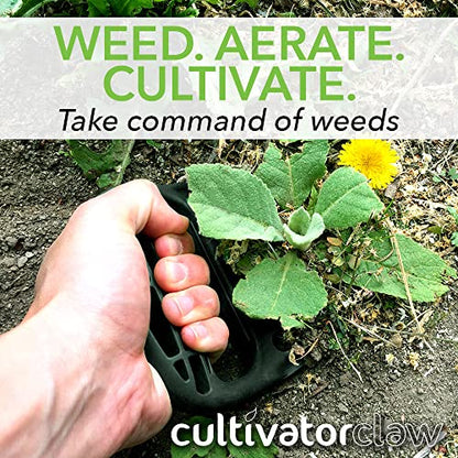 Bear Paws Cultivator Claw - Ergonomic Gardening Tools - Hand Held Garden Tool - Hand Rake - Strong Nylon Weeder - Manual Weeding, Aerating, Cultivating… - color: black