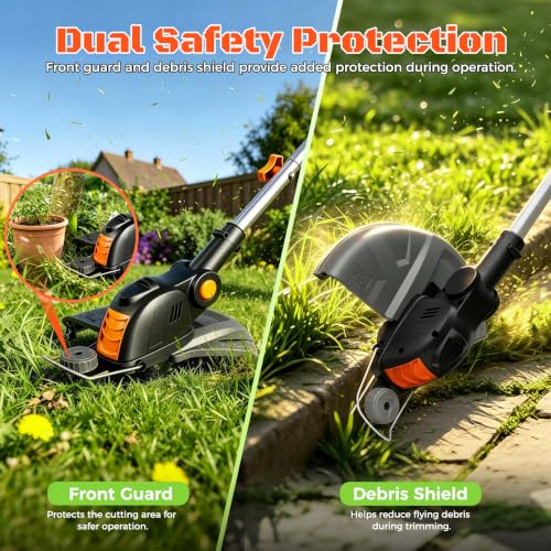 Electric Weed Wacker Eater String Trimmer Weed Whacker Battery Operated 21V