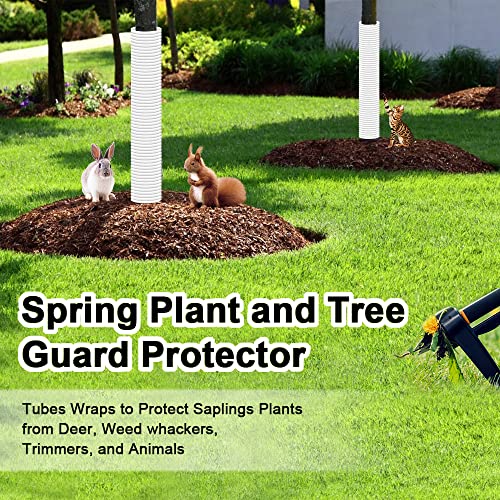 Corrugated Tree Guards, 2pcs Rigid PP Tree Trunk Bark Protectors Sleeve - style: 2Pcs