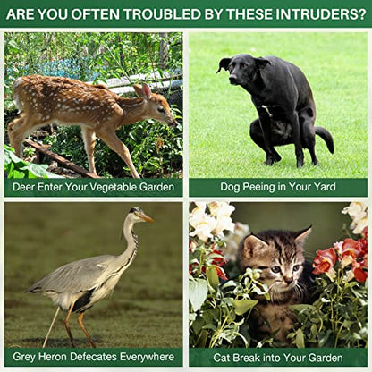 Solar Deer Repellent Devices with Motion Sensor, Ultrasonic Sound and LED