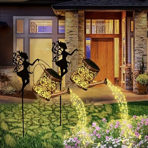 Neioaas Solar Fairy Watering Can Lights,LED Solar Lantern String Light - color: Fairy