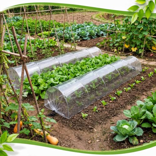 4 Pack 10ft Mini Garden Greenhouse Tunnel Net Cover - color: Clear