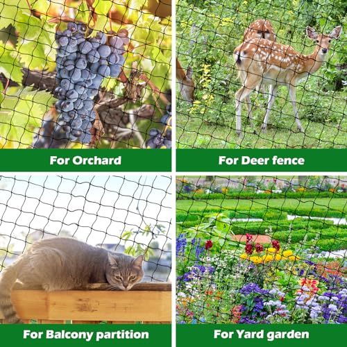 BSTPCOO 50'x50' Netting for Chicken Coop, 2" Mesh Nylon Bird Netting - size: 50'×50'-2''