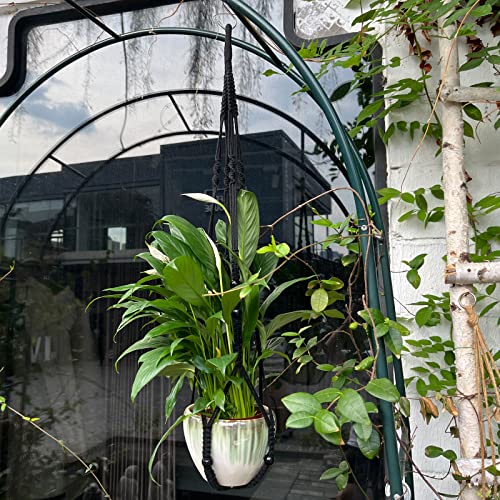 RIFNY Macrame Plant Hanger Indoor, Hanging Plant Holder, Black, 3 PCS - color: Black, size: 35 Inch 3pcs