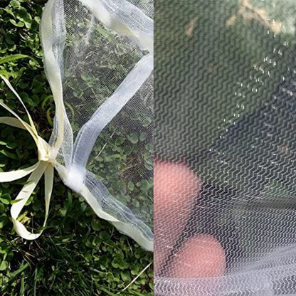 Agfabric Bird Netting 48" Hx55 W Garden Netting Insect Pest Barrier,Plant Cover Fruit Tree Netting Mesh Protection Bag with Drawstring,White - color: 1pack, size: 48"x55"