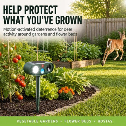 2026 Sonic Fortress Pro Deer Repellent Solar Ultrasonic Animal Repellent