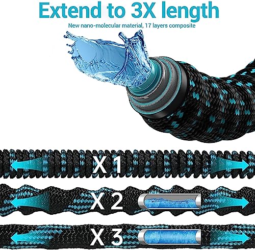 100 ft Expandable Garden Hose-Expanding Water Hoses-Flexible Retractable Garden Hoses,Less Kink & Tangle Car Washing Pipe Garden Hose for Yard, Outdoor,Expandable Garden Hose