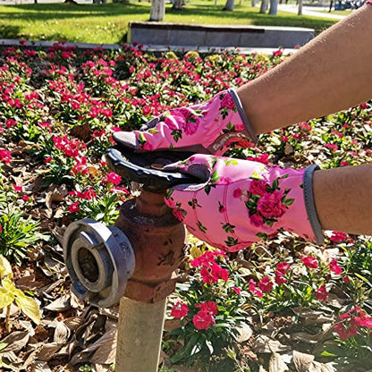YRTSH Leather Gardening Gloves for Women, Flexible Breathable Garden Gloves - size: Small (Pack of 1)