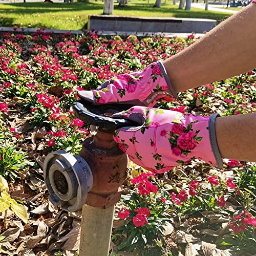 YRTSH Leather Gardening Gloves for Women, Flexible Breathable Garden Gloves - size: Small (Pack of 1)