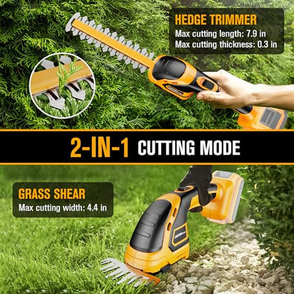 HEINPRO Cordless Hedge Trimmer Compatible with DEWALT 20V MAX Battery