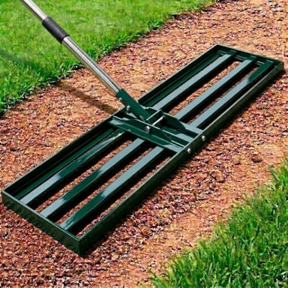 Lawn Leveling Rake, 30x10 in Adjustable Leveler for Yard & Garden