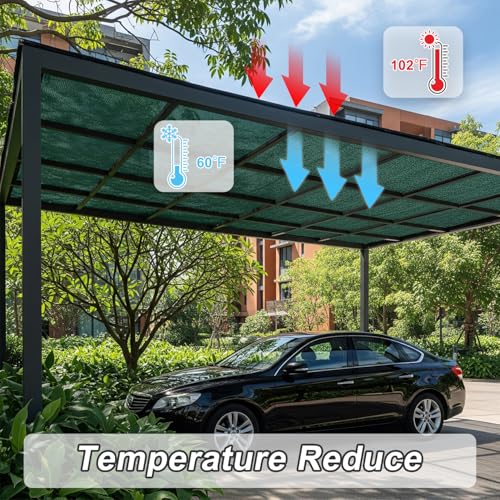 SUNNY GUARD Sun Shade Cloth, 6.5 x 10 FT Green HDPE Mesh - color: 90 SHADE-GREEN, size: 6.5 FT x 10 FT