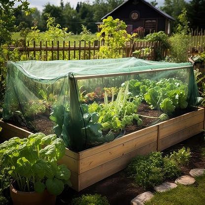 Green DIY Mosquito Net Fabric | 10x10 FT Netting | Insect Cover for Garden - color: Green, size: 10x10 FT