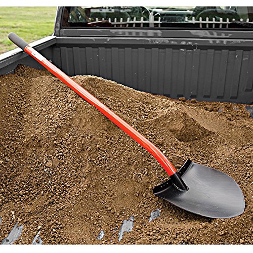 A.M. Leonard Round Point Shovel, 48 Inch Tubular Alloy Steel Handle