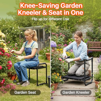 Garden Kneeler and Seat Heavy Duty, Wider and Thicker Kneeling Pad Stool