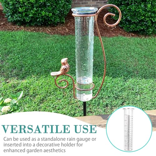 2 Pack Glass Rain Gauge, 8.25 x 2.25 Inches, 7 Inch Capacity
