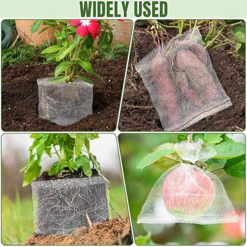 8 PCS 10 Gallon Root Guard Gopher Proof Wire Baskets, Stainless Steel Gophers Moles Voles Proof Mesh Baskets, Underground Cages for Protecting Plant Roots, Trees, Flowers, Crops, Tubers - size: 10 Gallon X 8 PCS