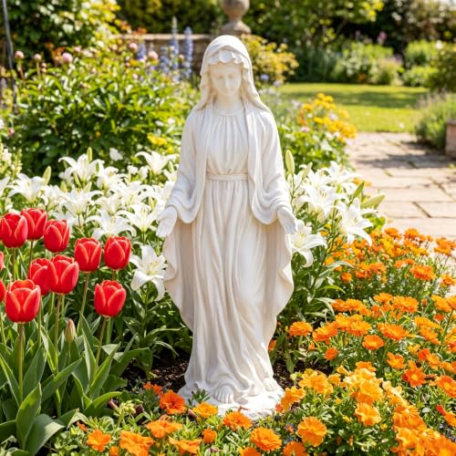 Giantex 29.5'' Virgin Mary Garden Statue, Outdoor Blessed Mother Statue - style: Virgin Mary – Standing
