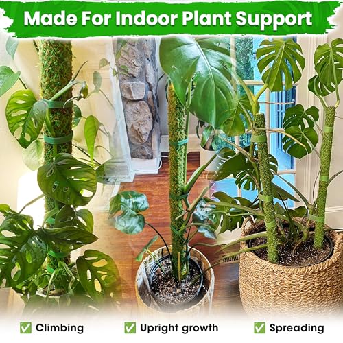 DUSPRO 2 Pack 42" Mesh Moss Pole for Climbing Plants, Pre-Made Moss Pole - size: 42''
