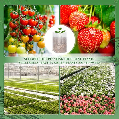1000 Pcs Seedling Non Woven Plants Nursery Grow Bags 5.9 X 6.3 Inch