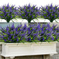 48 Bundles Artificial Lavender Flowers Outdoor UV Resistant, Purple - color: Purple, size: 48PCS