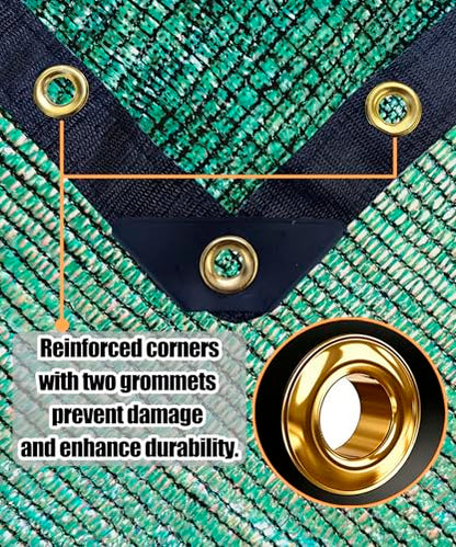 E.share 40% Green Shade Cloth, 12ft x 36ft Sun Shade Netting with Grommets - size: 40%-12 FT x 36 FT