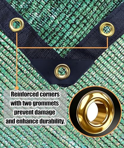 E.share 40% Green Shade Cloth, 10ft x 14ft Sun Shade Netting with Grommets - size: 40%-10 FT x 14 FT
