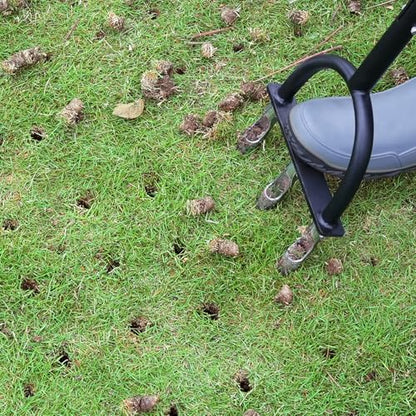 Lawn Aerator Coring Tool with 3 Hollow Tines