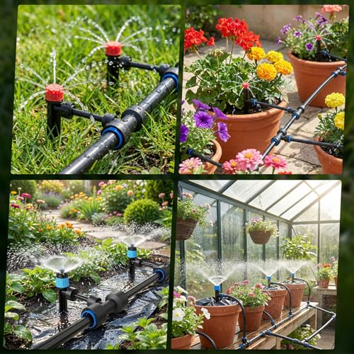 230FT Drip Irrigation Kit with 36 Adjustable Emitters, Push-Fit System - size: 230FT