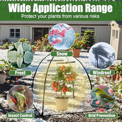 Clear Plant Covers Freeze Protection, 2-Pack Cloches & Domes, Winter - color: Clear, size: 28*30in 2P
