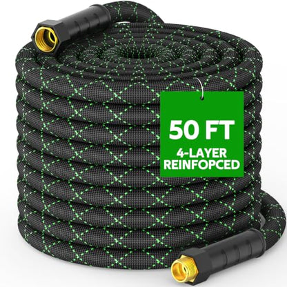 Garden Hose 50 FT, Non-Expandable Kink Free Water Hose,Lightweight Flexible - size: 50ft