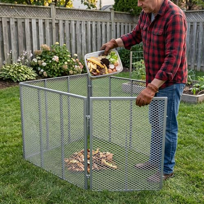 Outdoor Compost Bin 172 Gallon Metal Wire Mesh Composter