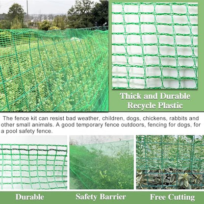 4x30 FT Garden Fence,0.4" Mesh Plastic Fencing Deer Netting Roll - size: 4ft x 30ft