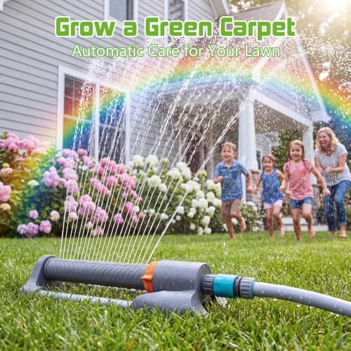 Oscillating Sprinkler with Smart Timer for Lawn and Garden Watering