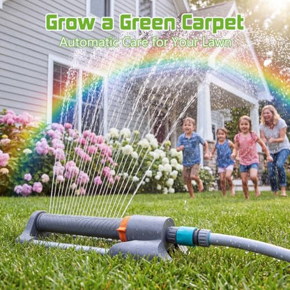 Oscillating Sprinkler with Smart Timer for Lawn and Garden Watering