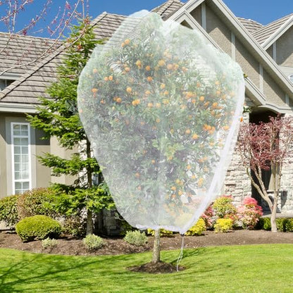 2 Pack Large Fruit Tree Netting, 8X8FT Garden Net, Zipper, Drawstring - size: 8*8FT (2Pcs)