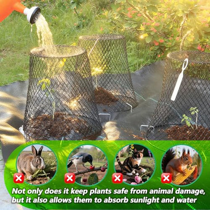 20 Pack 9.2x9.2 Inch Chicken Wire Cloche Plant Protectors from Animals - size: 20PCS-9.2"x9.2"