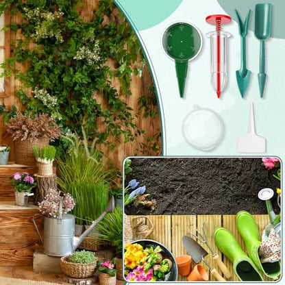 Vesici 7 Pcs Mini Seed Spreader 2026 New Mini Sowing Seed Dispenser Small Garden Seedlings Planter Tool Seeds Sower Spreader Handheld Manual Seedlings Dibber and Widger for Tiny Seeds