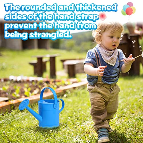 Blue Metal Watering Can, 1.5L for Kids Comfort Handle - color: Blue