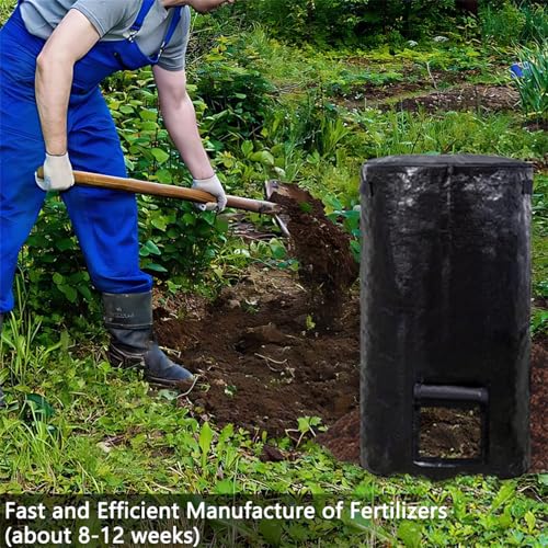 Compost Bin Bags 34 Gallon Garden Compost Bags Outdoor Reusable,Organic Waste Garden Yard Compost Bag Collapsible Leaf Lawn Bags Gardening Container (Black 4pcs) - color: Black 4pcs