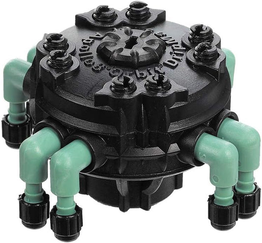 10-Pack Orbit 69000D Drip Irrigation 4-Port Manifold with Flow Control - size: 10-Pack 8 Port, style: 8-Port Manifold with Flow Control